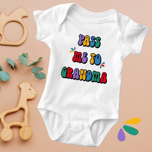 おばあちゃんに渡してよ ファン ウィムジカル ベビーボディスーツ