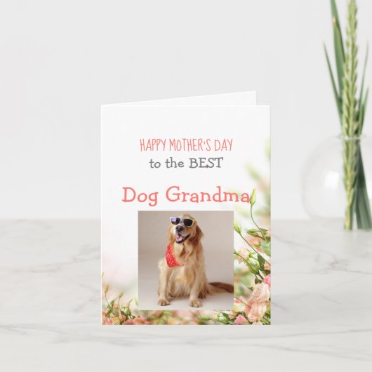 おばあちゃんに犬から犬への母の日のカード カード (正面)