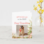 おばあちゃんに犬から犬への母の日のカード カード (黄色い花)