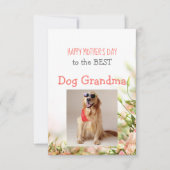 おばあちゃんに犬から犬への母の日のカード  サンキューカード (正面)