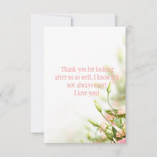 おばあちゃんに犬から犬への母の日のカード  サンキューカード (裏面)