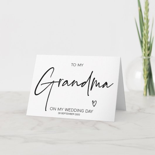 おばあちゃんに結婚の日おばあちゃん カード (正面)