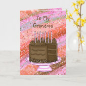 おばあちゃんに |ハッピーバースデーカード カード (黄色い花)