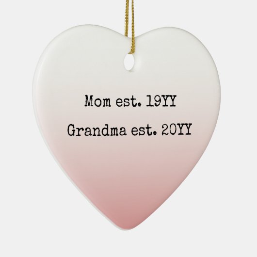 おばあちゃんのおばあちゃんのために確立された贈り物 セラミックオーナメント (右)