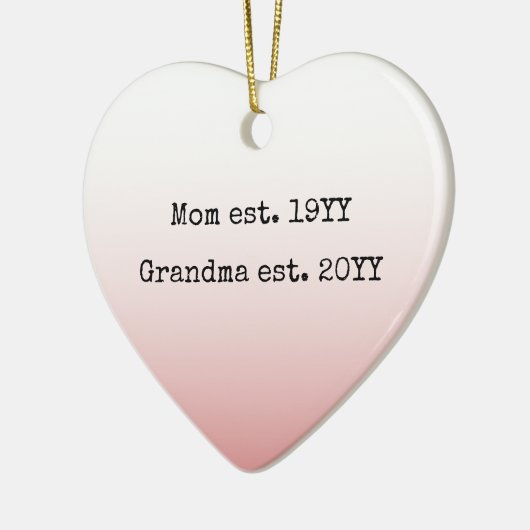 おばあちゃんのおばあちゃんのために確立された贈り物 セラミックオーナメント (左)