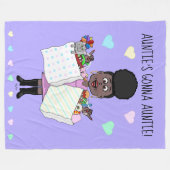 おばあちゃんのおばあちゃん フリースブランケット (正面(横))