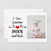 おばあちゃんのお月さまと写真が大好き ポストカード (正面/裏面)