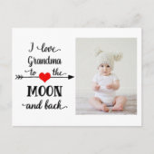 おばあちゃんのお月さまと写真が大好き ポストカード (正面)