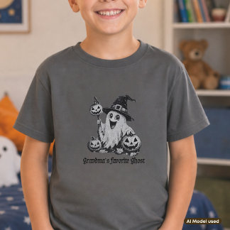 おばあちゃんのお気に入りのおばけ レトロなハロウィンのカボチャ Tシャツ