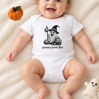 おばあちゃんのお気に入りのオバケ かわいい赤ちゃんのハロウィン ベビーボディスーツ