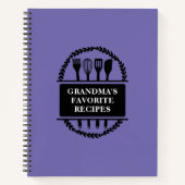 おばあちゃんのお気に入りのレシピベーキング料理レシピ ノートブック (正面)