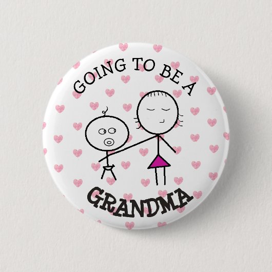 おばあちゃんのお知らせボタンへ 缶バッジ (正面)