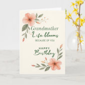 おばあちゃんのお誕生日 あなたのからこそ人生は花開く カード (黄色い花)
