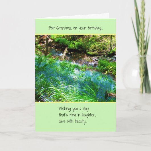 おばあちゃんのために、誕生日 カード (正面)