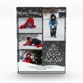 おばあちゃんのために | 雪の素朴クリスマスツリー フォトブロック (正面)