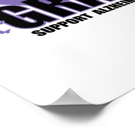 おばあちゃんのためのアルジマイマーパープル ポスター (角)