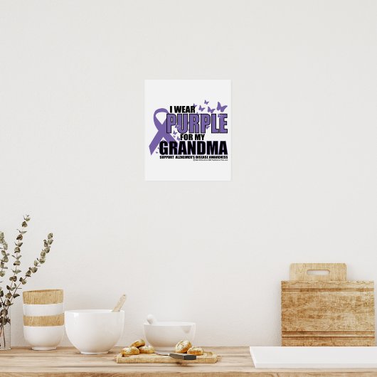 おばあちゃんのためのアルジマイマーパープル ポスター (キッチン)