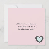 おばあちゃんのためのピンクハート付きお母さんの日札 招待状 (裏面)