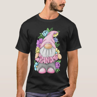 おばあちゃんのためのフラワーフラノエル・モーテルズデーギフトに最適な面白いデザイン Tシャツ