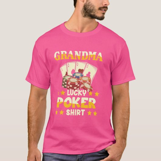 おばあちゃんのためのラッキーポーカーテー Tシャツ (正面)
