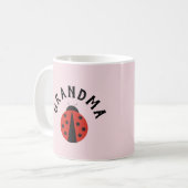 おばあちゃんのためのラディバグとピンクのマグカップ コーヒーマグカップ (正面左)