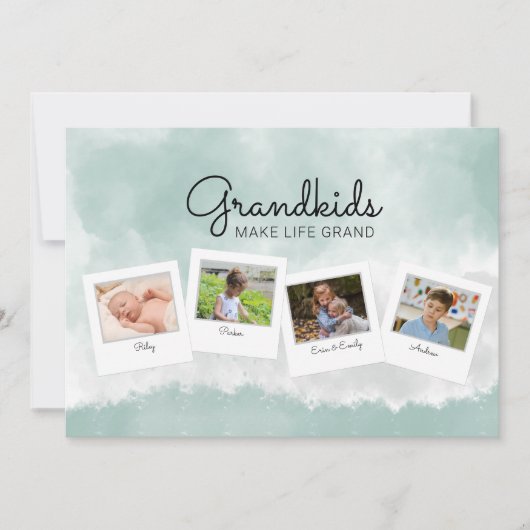おばあちゃんのための写真コラージュ母の日カード カード (正面)