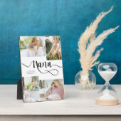 おばあちゃんのための美しいカリグラフィー4枚写真卓上プレート フォトプラーク (側面)