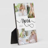 おばあちゃんのための美しいカリグラフィー4枚写真卓上プレート フォトプラーク (側面)