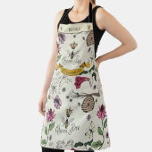 おばあちゃんのための美しい黄色と黒のクイーンビー エプロン (インサイチュ)