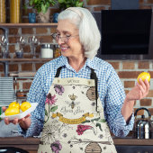 おばあちゃんのための美しい黄色と黒のクイーンビー エプロン