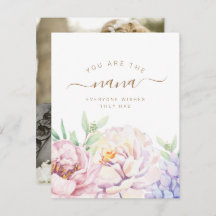 おばあちゃんのための花の写真カード