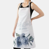 おばあちゃんのための青い花 エプロン (インサイチュ)