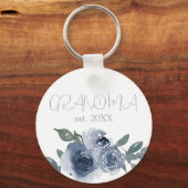 おばあちゃんのための青い花 キーホルダー (正面)