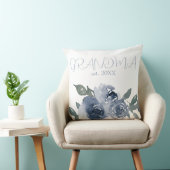 おばあちゃんのための青い花 クッション (椅子)