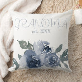 おばあちゃんのための青い花 クッション (ブランケット)