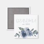 おばあちゃんのための青い花 マグネット (正面/裏面)