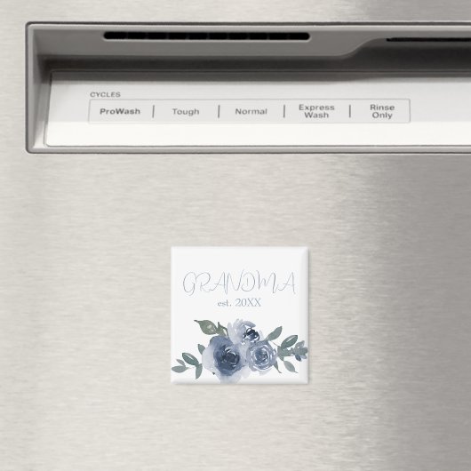 おばあちゃんのための青い花 マグネット (インサイチュ (食洗機))