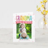 おばあちゃんのための非常に多くの愛の母の日の写真カード カード (黄色い花)