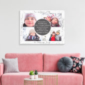 おばあちゃんのための4枚の写真の名前とメッセージを込めた愛の記憶 キャンバスプリント (インサイチュ (リビング))