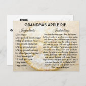 おばあちゃんのアップルパイデイレシピカード ポストカード (正面/裏面)