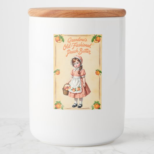 おばあちゃんのオールドファッションドピーチバター フードラベル (正面)