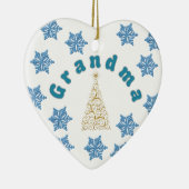 おばあちゃんのカスタム写真オーナメント セラミックオーナメント (右)