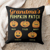 おばあちゃんのカボチャのパッチカスタムグランドキッズ名 クッション (ブランケット)