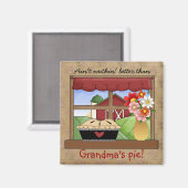 おばあちゃんのカントリーパイ磁石 マグネット (正面/裏面)