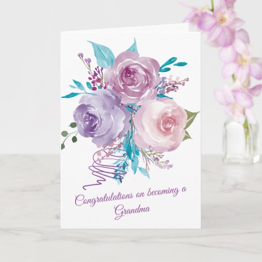 おばあちゃんのカードになる カード (蘭)