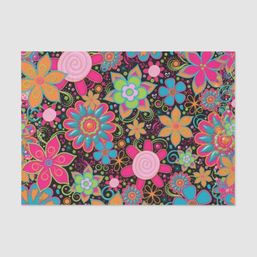 おばあちゃんのガーデンティッシュ包装紙02 薄葉紙 (正面)