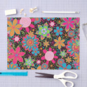 おばあちゃんのガーデンティッシュ包装紙02 薄葉紙 (クラフト)