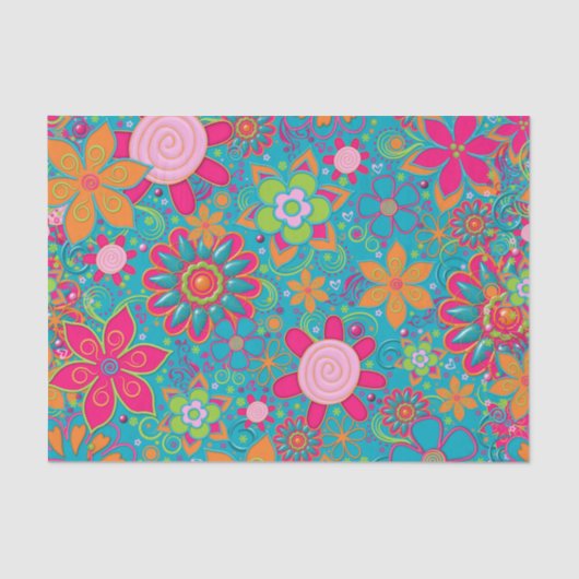 おばあちゃんのガーデンティッシュ包装紙05 薄葉紙 (正面)