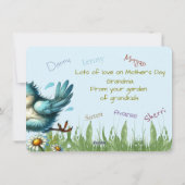 おばあちゃんのガーデンビルからハッピーな母おもしろいの日 シーズンカード (裏面)