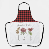 おばあちゃんのガーデンフラワー3グランドキッズ名フローラ エプロン (正面)
